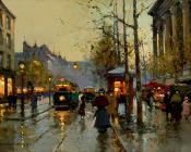 Flower Market at the Madeleine - 爱德华·科尔特斯